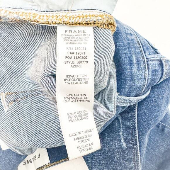 Frame Le Garcon Denim Jeans Dark Wash Distressed Details Size 25 - Picture 8 of 9